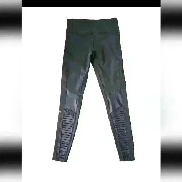 Alo Womens Gray High-Waist Moto Legging S - Picture 4 of 11